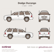 1998 Dodge Durango 1 Gen SUV blueprint