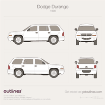 1998 Dodge Durango SUV blueprint