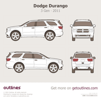 2011 Dodge Durango 3 Gen ∙ WD SUV blueprint
