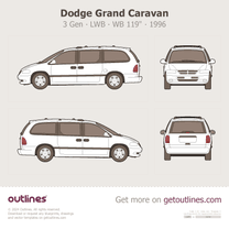 1996 Chrysler Grand Caravan Minivan blueprint