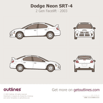2003 Dodge Neon SRT-4 ∙ 2 Gen Facelift Sedan blueprint