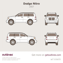 2007 Dodge Nitro SUV blueprint