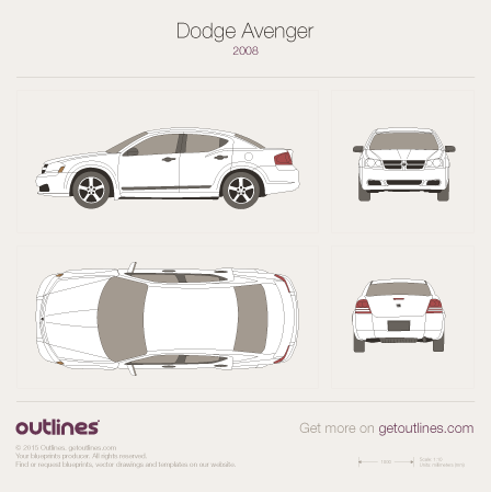 2007 Dodge Avenger Sedan blueprints and drawings