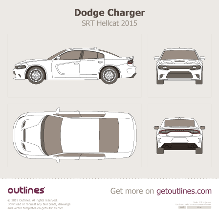 2014 Dodge Charger LD SRT Facelift Sedan blueprint