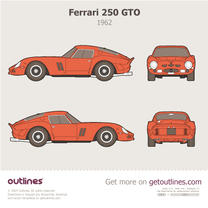 1962 Ferrari 250 GTO Coupe blueprint