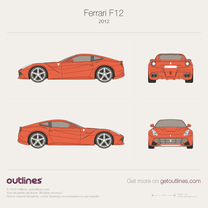 2012 Ferrari F12 Coupe blueprint