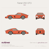 1962 Ferrari 250 GTO Coupe blueprint