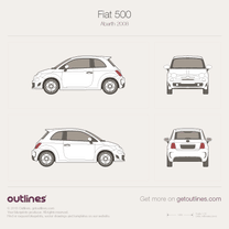Fiat 500 blueprint