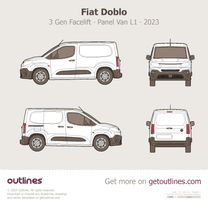 2023 Citroen Berlingo 3 Gen Facelift Berlingo Van ∙ Panel Van ∙ L1 ∙ ë-Berlingo Van blueprint
