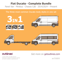 2025 Fiat Ducato 3 in 1 Bundle ∙ $59 instead of $72 Including Panel Van, Minibus, and Chassis Cab Van blueprint