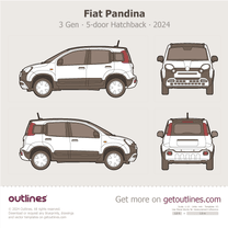 2024 Fiat Pandina 5-door Hatchback blueprint