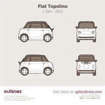 2023 Fiat Topolino 1 Gen 2-door Coupe blueprint