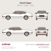 1978 Ford Capri Mk III Coupe blueprint
