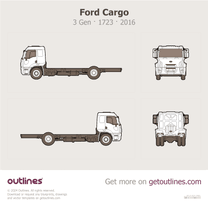2011 Ford Cargo 3 Gen 1729 Heavy Truck blueprint