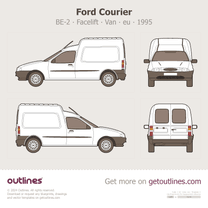 1995 Ford Courier Van ∙ BE-2 ∙ Facelift eu Van blueprint