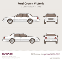 1998 Ford Crown Victoria 2 Gen ∙ EN114 Sedan blueprint