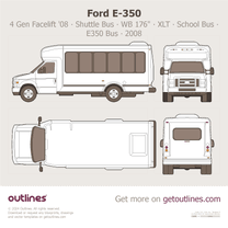 2008 Ford E-350 4 Gen Facelift '08 Shuttle Bus ∙ WB 176