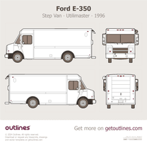 1996 Ford E-350 Step Van ∙ Utilimaster P700 ∙ P900 ∙ P1000 ∙ Aeromaster Van blueprint