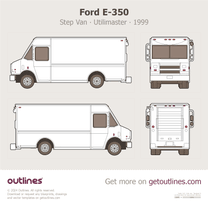 1999 Ford E-350 Step Van ∙ Utilimaster P700 ∙ P900 ∙ P1000 ∙ Aeromaster Van blueprint