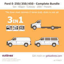 2025 Ford E-450 3 in 1 Bundle ∙ User’s Choice ∙ $59 instead of $72 Including Van, Wagon, and Cutaway Van blueprint