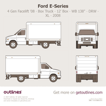 2008 Ford E-350 4 Gen Facelift '08 Box Truck ∙ 12' Box ∙ WB 138