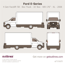 2008 Ford E-350 4 Gen Facelift '08 Box Truck ∙ 16' Box ∙ WB 176