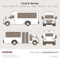 2008 Starcraft Allstar [Legacy] E-Series ∙ School Bus ∙ Shuttle Bus E-350 ∙ E-450 ∙ SWB ∙ Type A ∙ Quest Bus blueprint