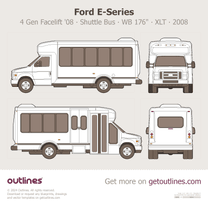 2008 Starcraft Allstar [Legacy] E-Series ∙ School Bus ∙ Shuttle Bus E-350 ∙ E-450 ∙ LWB ∙ Type A ∙ Quest 30 ∙ eQuest Bus blueprint