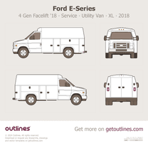 2008 Ford E-450 4 Gen Facelift '08 Service ∙ Utility Van ∙ Pro ∙ DRW ∙ XLT ∙ E450 Van blueprint