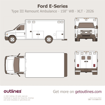 2025 Ford E-Series 4 Gen Facelift '26 Type III Remount Ambulance ∙ 158