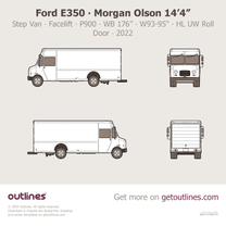 2022 Ford E-Series Step Van ∙ Morgan Olson ∙ Facelift 14’4” ∙ P900 ∙ WB 176” W93-95