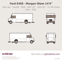 2022 Ford E-Series Step Van ∙ Morgan Olson ∙ Facelift 14’4” ∙ P800 ∙ WB 176” W93-95