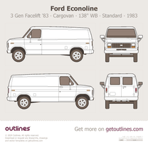 1983 Ford Econoline 3 Gen Facelift '83 Cargovan ∙ 138