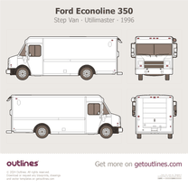 1996 Ford Econoline 350 Step Van ∙ Utilimaster P700 ∙ P900 ∙ P1000 ∙ Aeromaster Van blueprint