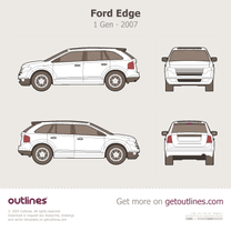 2007 Ford Edge 1 Gen SUV blueprint
