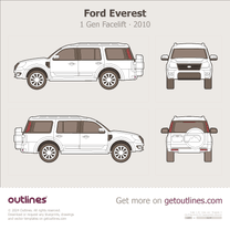 2010 Ford Endeavour 1 Gen Facelift2 SUV blueprint