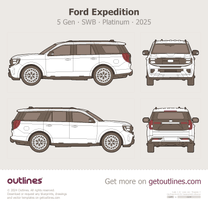 2025 Ford Expedition 5 Gen SUV blueprint