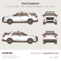 2025 Ford Explorer 2 Gen Facelift FPIU ∙ Police Interceptor SUV blueprint