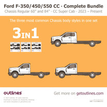 2025 Ford F-350 Super Duty 3 in 1 Bundle ∙ $59 instead of $72 Including Chassis Regular CA 60