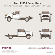 2017 Ford F-350 Super Duty 4 Gen Facelift '20 Chassis Cab ∙ Regular Cab CA 60