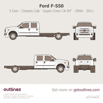 2011 Ford F-550 Super Duty 3 Gen Chassis Cab ∙ SuperCab CA 84