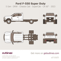 2023 Ford F-550 Super Duty 5 Gen DRW ∙ Chassis Cab ∙ SuperCab ∙ Extended Cab ∙ CA 60