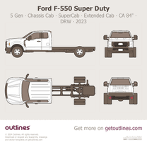 2023 Ford F-550 Super Duty 5 Gen DRW ∙ Chassis Cab ∙ SuperCab ∙ Extended Cab ∙ CA 84