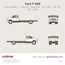 2004 Ford F-650 1 Gen Facelift ∙ 7 Gen MD SuperCab ∙ 221