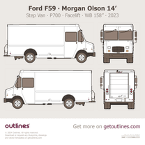 2023 Ford F59 Step Van ∙ Facelift Morgan Olson 14' ∙ P700 ∙ WB 158” Van blueprint