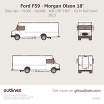2023 Ford F59 Step Van ∙ Morgan Olson ∙ Facelift 18' ∙ P1000 ∙ WB 178” H85