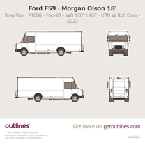 2023 Ford F59 Step Van ∙ Morgan Olson ∙ Facelift 18' ∙ P1000 ∙ WB 178” H85