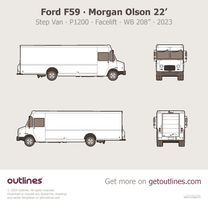 2023 Ford F59 Step Van ∙ Facelift Morgan Olson 22' ∙ P1200 ∙ WB 208” Van blueprint