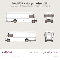 2023 Ford F59 Step Van ∙ Facelift Morgan Olson 22' ∙ P1200 ∙ WB 218” Van blueprint