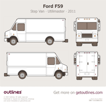 2011 Ford F59 Step Van ∙ Utilimaster 14' ∙ P700 ∙ P900 ∙ P1000 ∙ Aeromaster ∙ F-59 ∙ F-Series Chassis Van blueprint